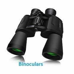 black pair of binoculars for bird watching