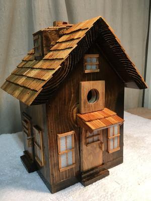 Pine Birdhouse with Cedar Shingles