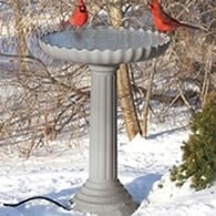 pedestal heated bird bath