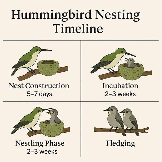 hummingbird nesting timeline