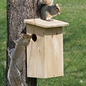 nesting box for eastern gray squirrel