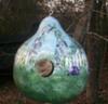 gourd birdhouse painted cottage garden