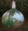 gourd birdhouse painted palm tree