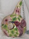 Gourd Painted with Hummingbird
