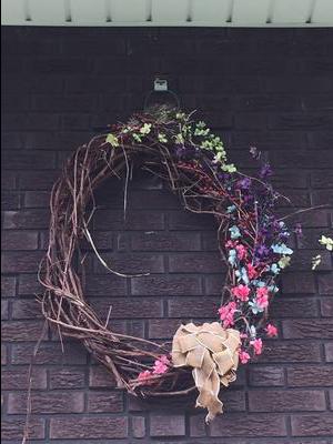 Robin Nest on Grapevine Wreath