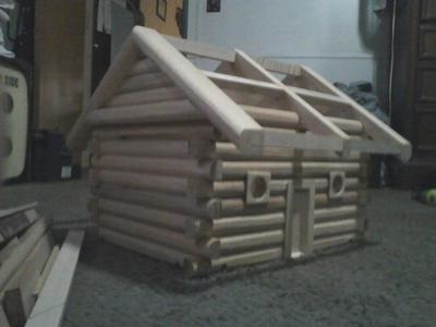 roof built for log cabin birdhouse