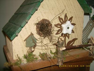 Yellow Cottage Birdhouse